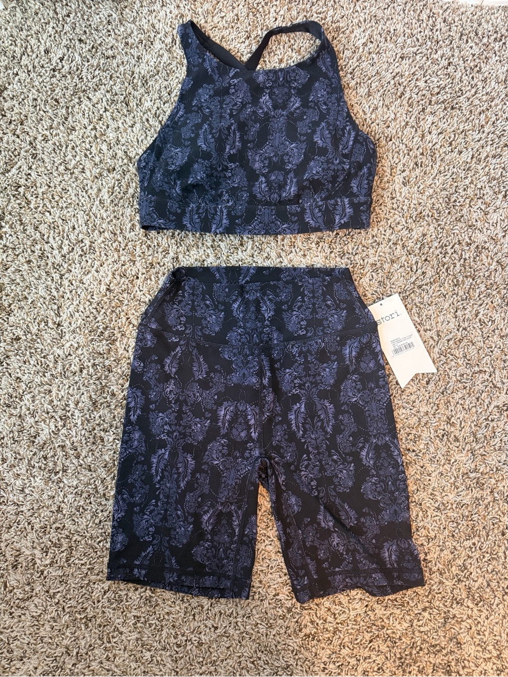 ⚡️NWT Stori Active Biker Shorts & Cropped Top Set